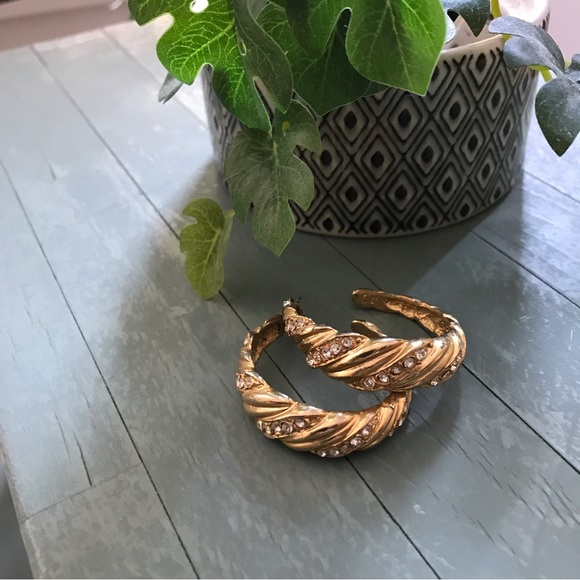 Gorgeous Vintage Hoops Golf Earrings from France - Picture 4 of 5